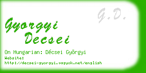 gyorgyi decsei business card